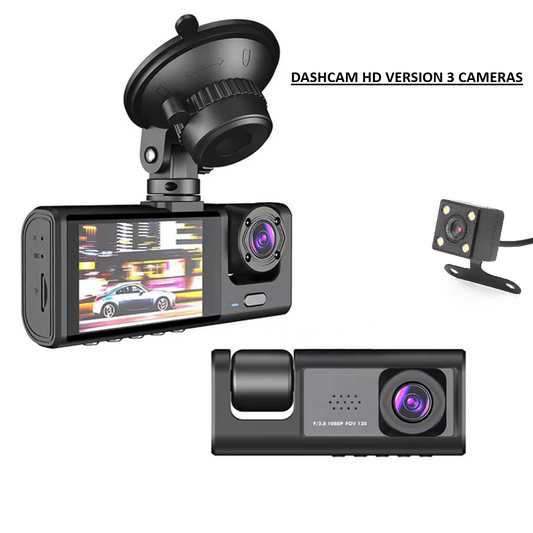 dashcam 3 caméras habitacle avant arrière - Drive Live