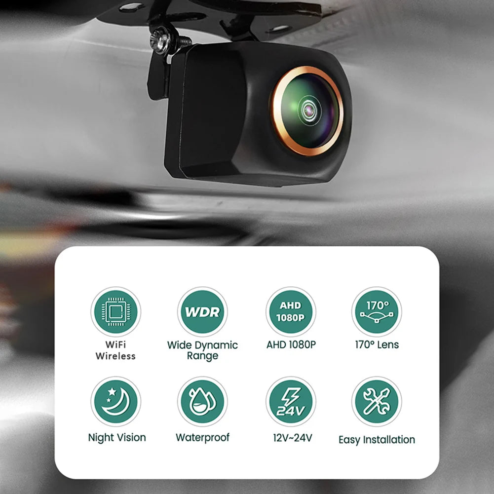 Caméra de Recul WiFi 1080P – Sécurité et Vision Panoramique en Temps Réel