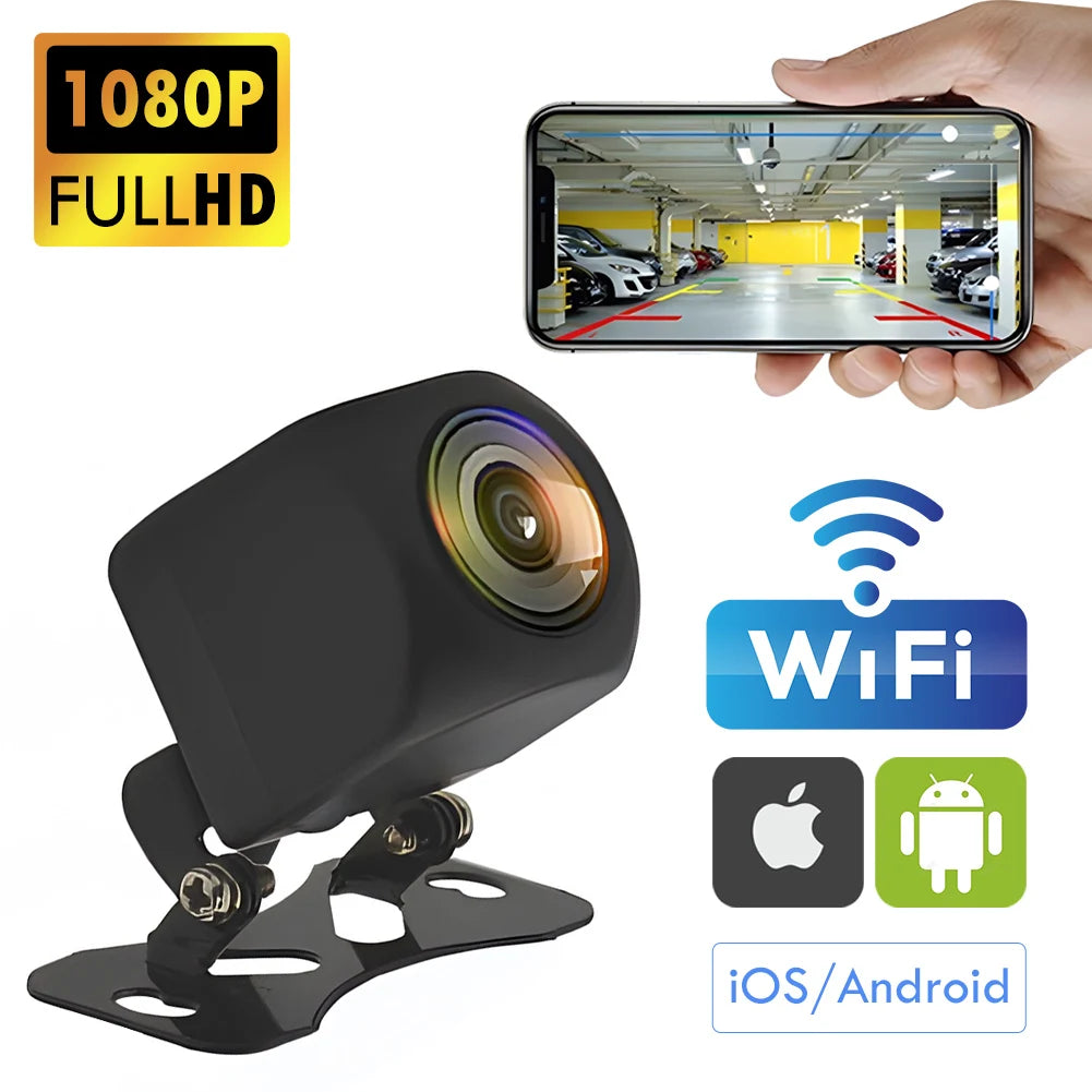 Caméra de Recul WiFi 1080P – Sécurité et Vision Panoramique en Temps Réel