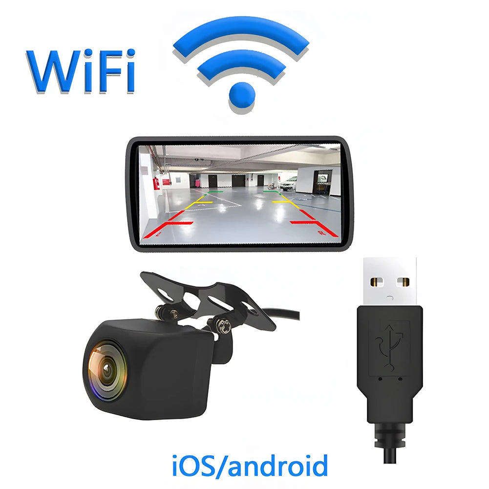 Caméra de Recul WiFi 1080P – Sécurité et Vision Panoramique en Temps Réel