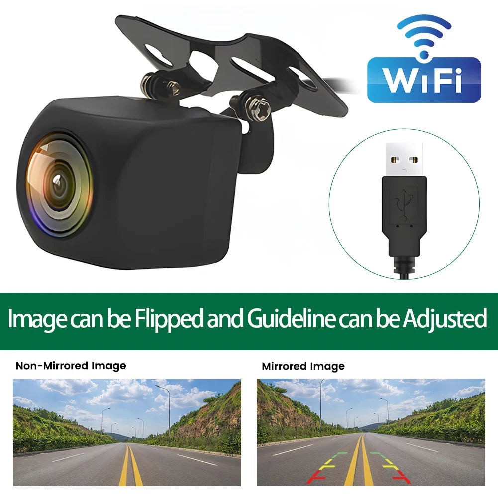 Caméra de Recul WiFi 1080P – Sécurité et Vision Panoramique en Temps Réel
