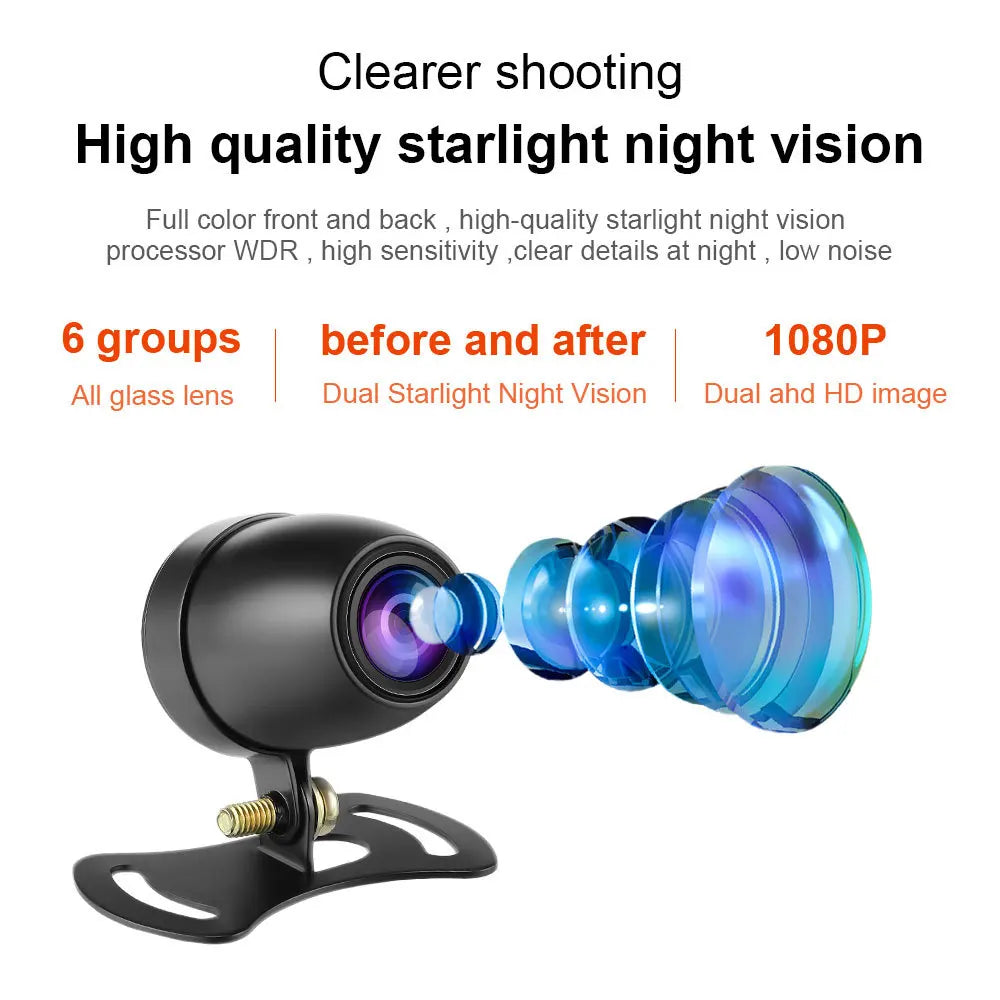 GEAR-2C Dash Cam 1080P pour Moto : Sécurité, Vision Nocturne et Wi-Fi Intégrés