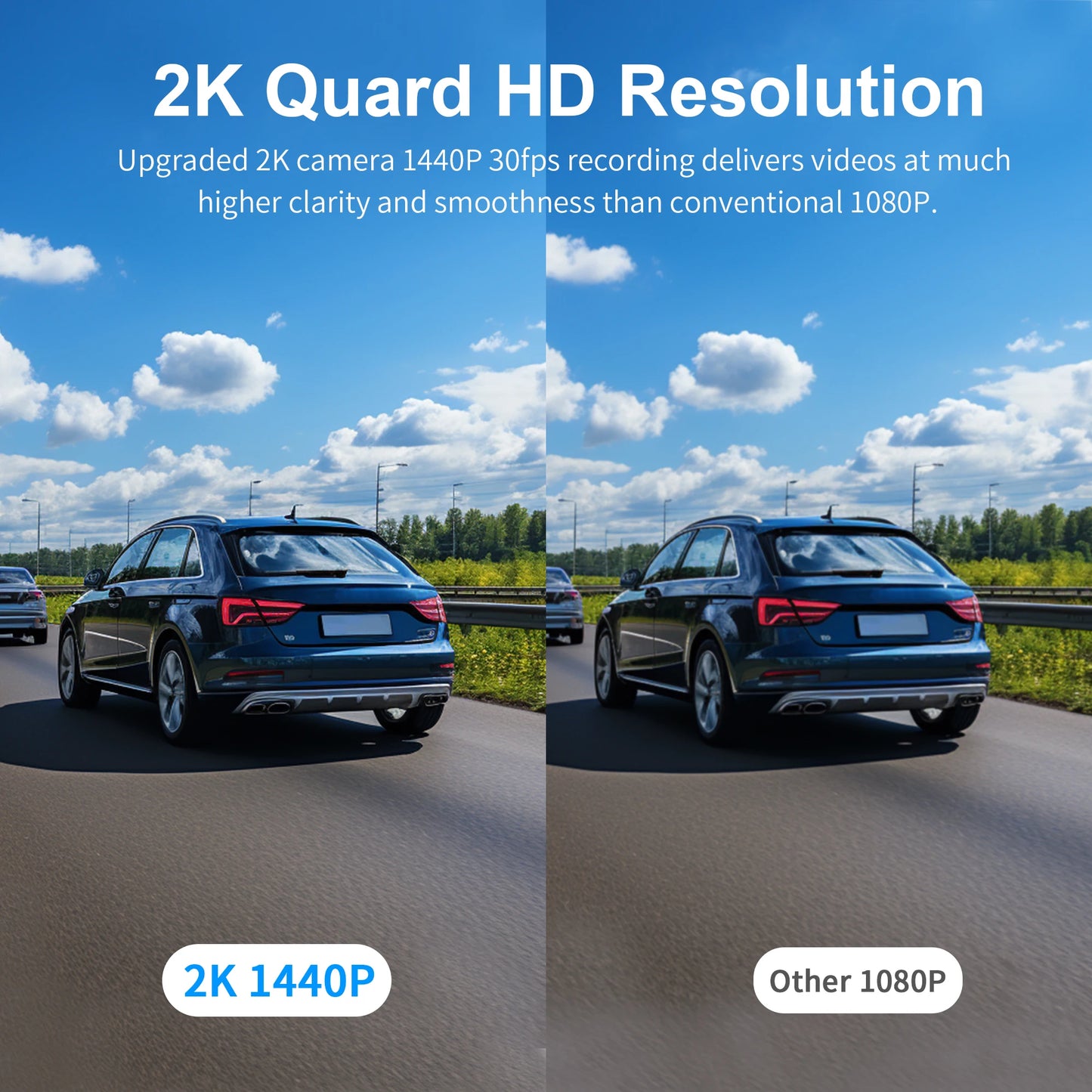 Dashcam KAD6-1C : Surveillance 2K Ultra HD, Vision Nocturne Starlight et Contrôle Vocal pour une Sécurité Totale