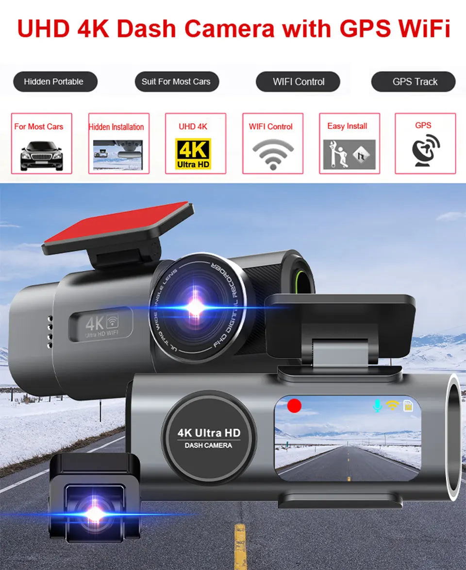 Dashcam 4K Acceo avec Wifi GPS