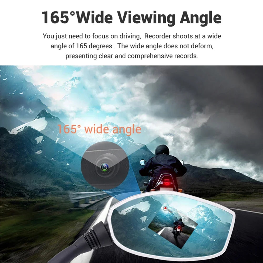 Dashcam Moto Rétroviseur 1080p