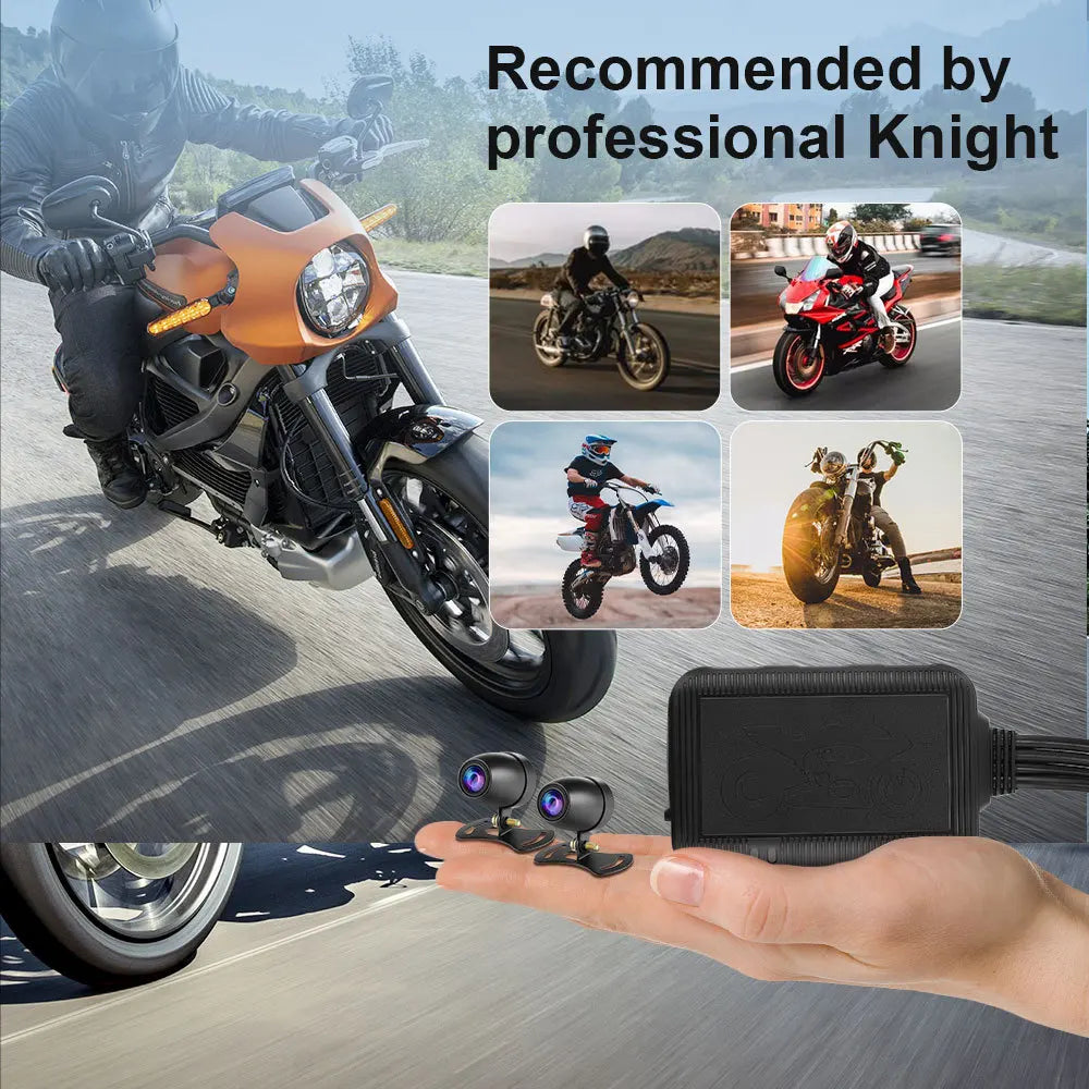 GEAR-2C Dash Cam 1080P pour Moto : Sécurité, Vision Nocturne et Wi-Fi Intégrés