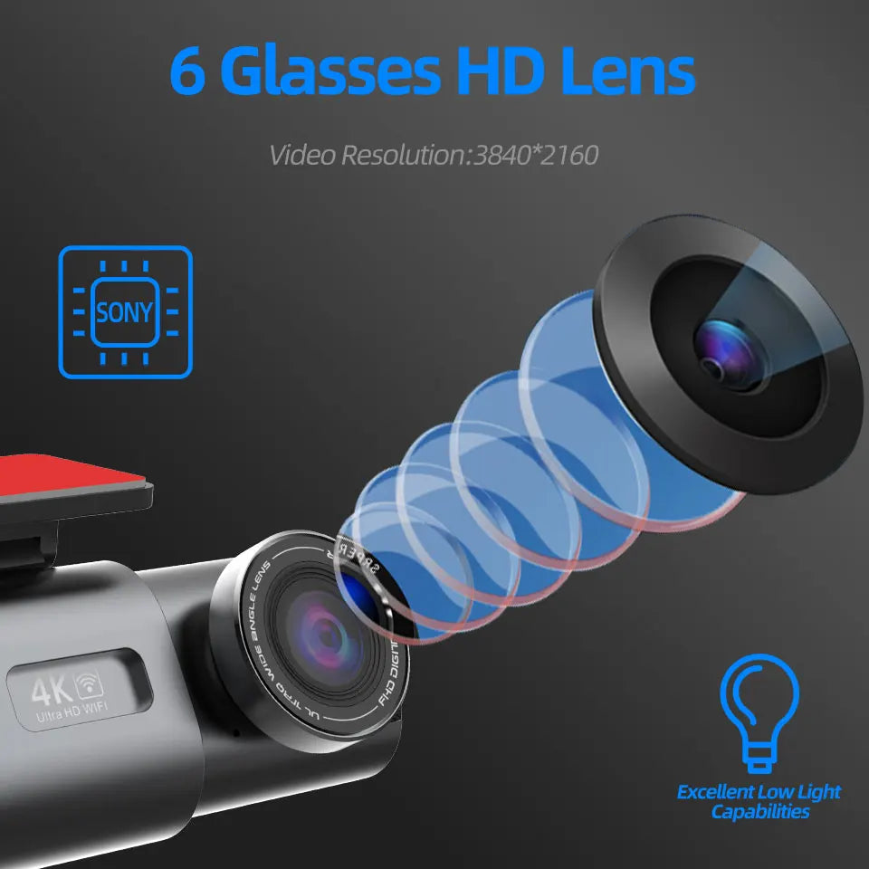 Dashcam 4K Acceo avec Wifi GPS