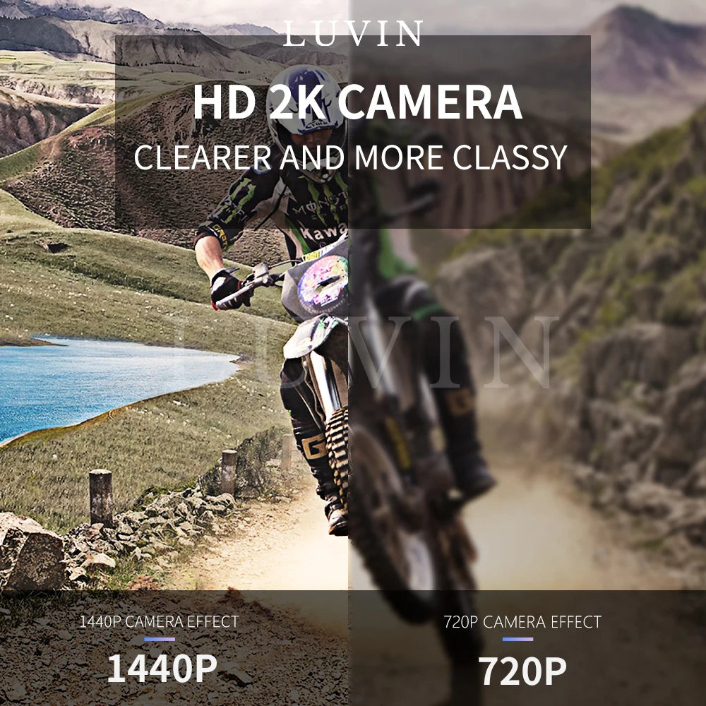 Dashcam Moto Guidon ou Casque 2K WiFi Waterproof Vision Nocturne