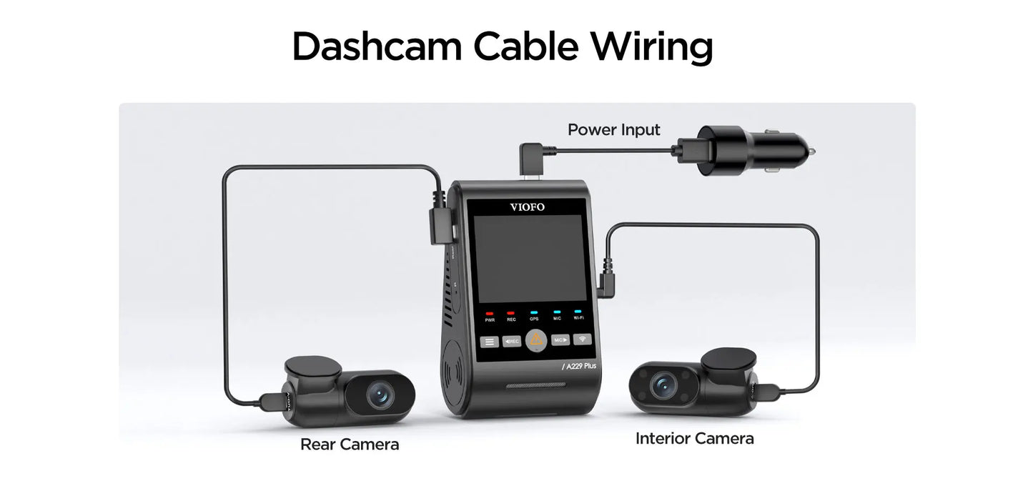 VIOFO A229 Plus Dash Cam : Enregistrement 2K HDR avec Commandes Vocales et Wi-Fi 5GHz