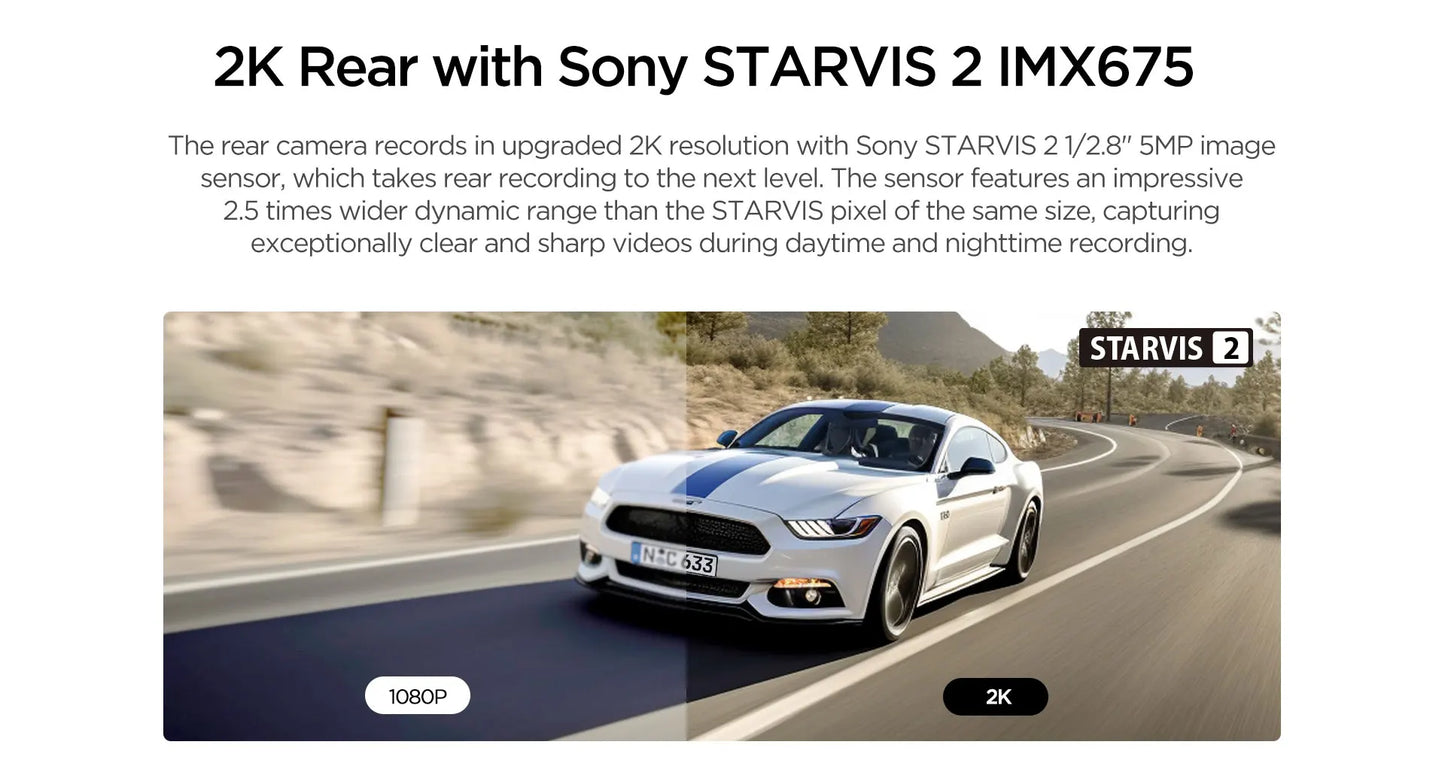 VIOFO A229 Plus Dash Cam : Enregistrement 2K HDR avec Commandes Vocales et Wi-Fi 5GHz