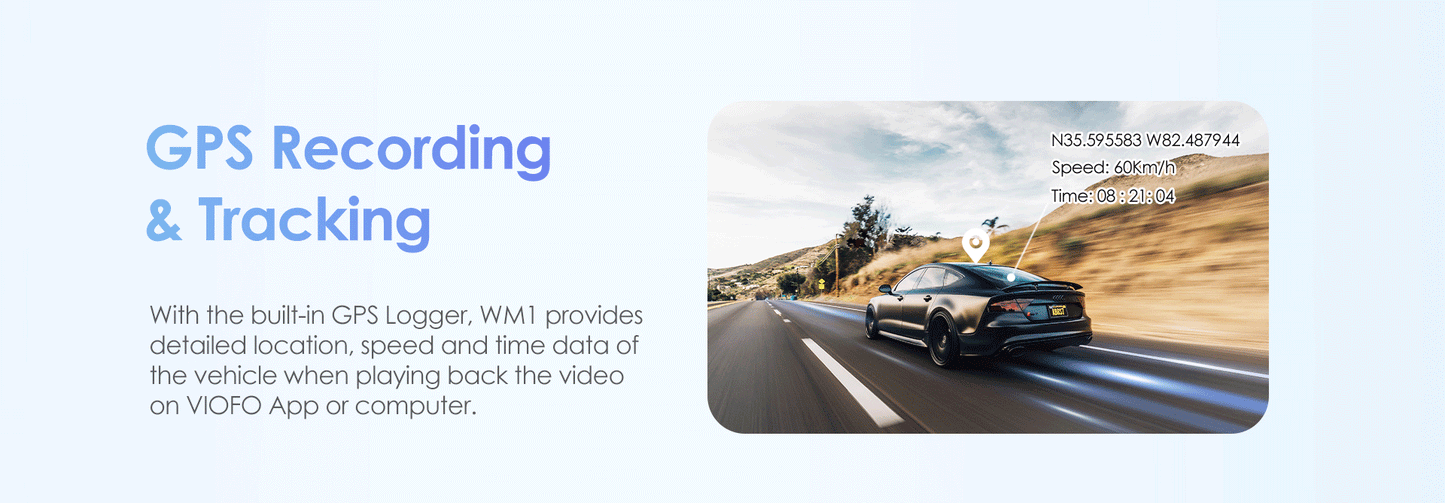 VIOFO WM1 Dash Cam 2K Quad HD avec Vision Nocturne et Mode Parking 24/7