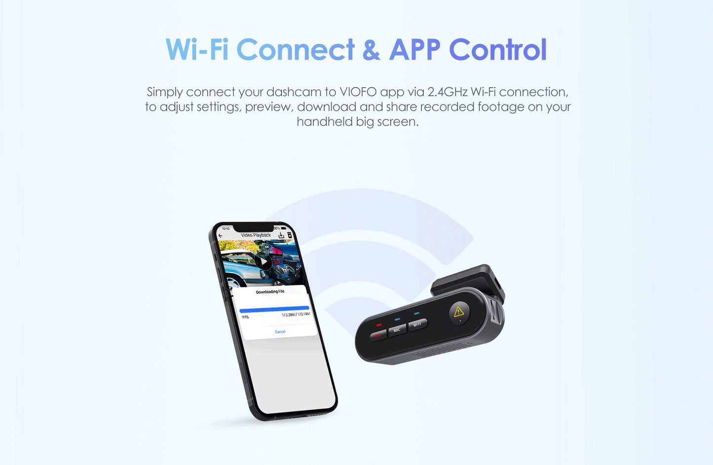 VIOFO WM1 Dash Cam 2K Quad HD avec Vision Nocturne et Mode Parking 24/7