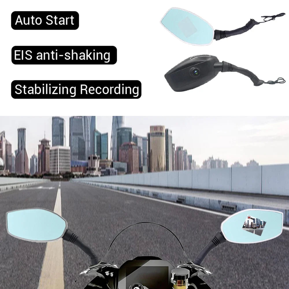 Dashcam Moto Rétroviseur 1080p