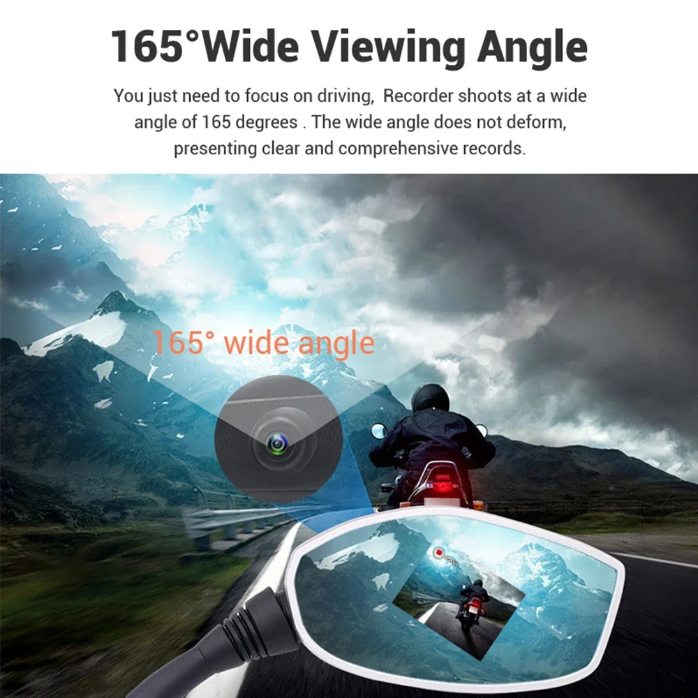 Dashcam Moto Rétroviseur 1080p