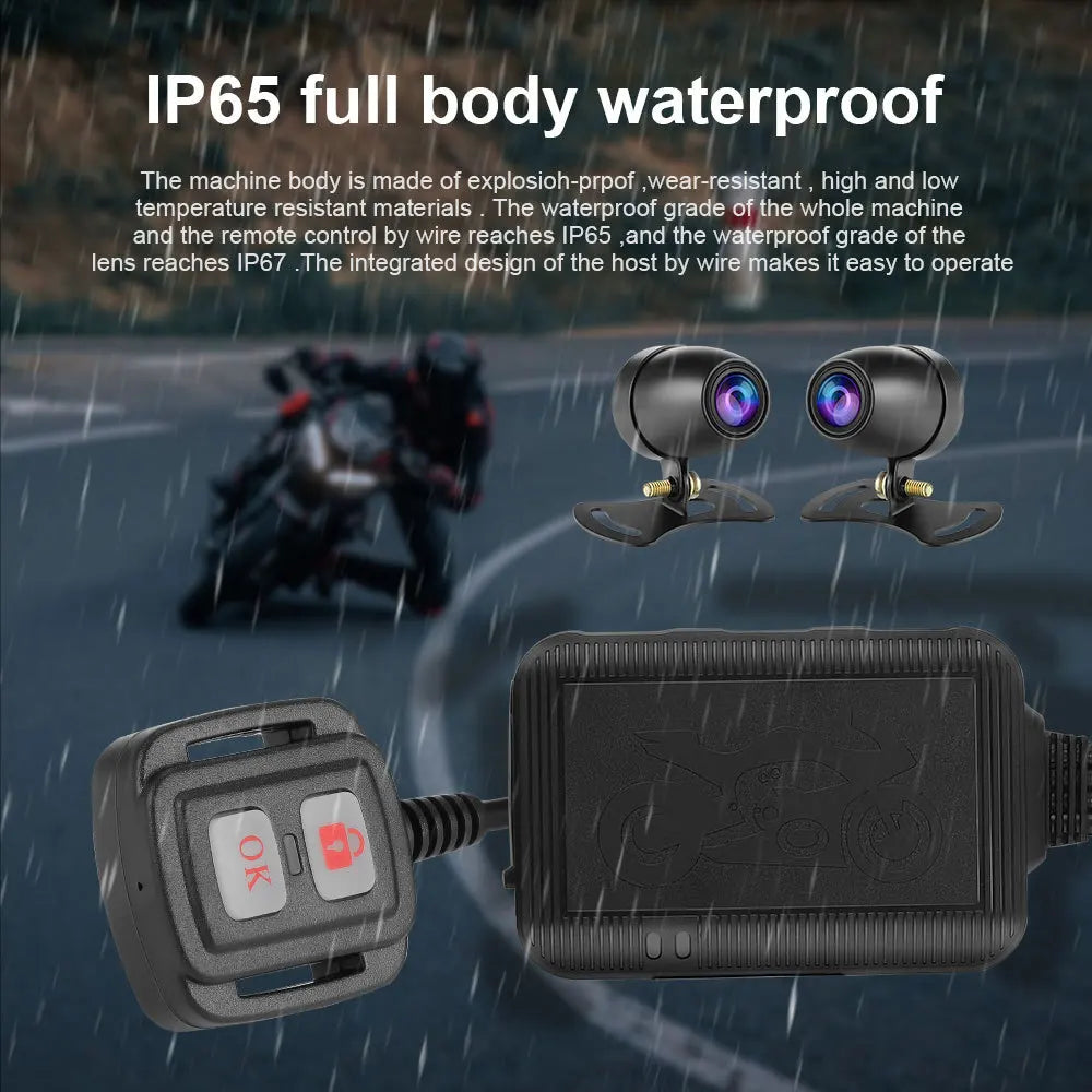 GEAR-2C Dash Cam 1080P pour Moto : Sécurité, Vision Nocturne et Wi-Fi Intégrés