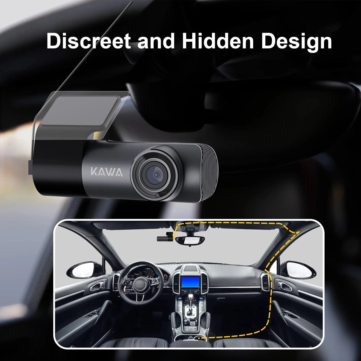 Dashcam KAD5-1C : Surveillance 2K Ultra HD et Contrôle Vocal pour une Sécurité Totale sur la Route