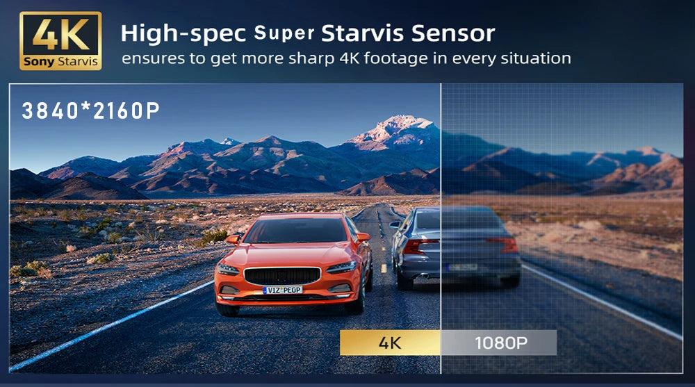 revoir fiche produit!Dashcam Mirror 4K Ultra HD USEEBEE avec CarPlay et Android Auto