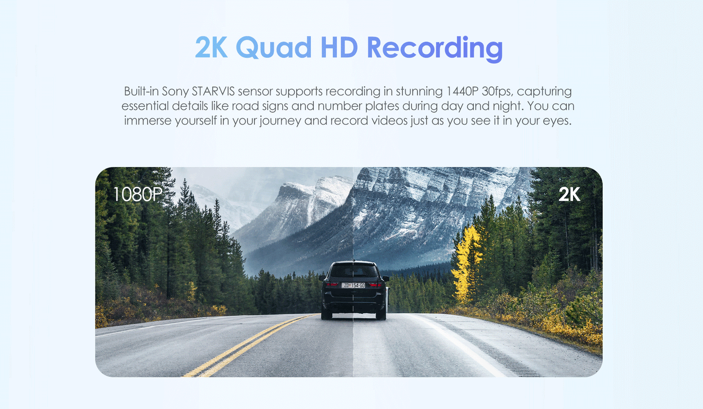 VIOFO WM1 Dash Cam 2K Quad HD avec Vision Nocturne et Mode Parking 24/7