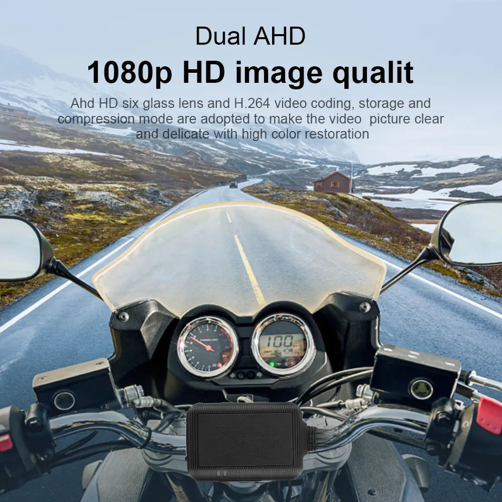 GEAR-2C Dash Cam 1080P pour Moto : Sécurité, Vision Nocturne et Wi-Fi Intégrés