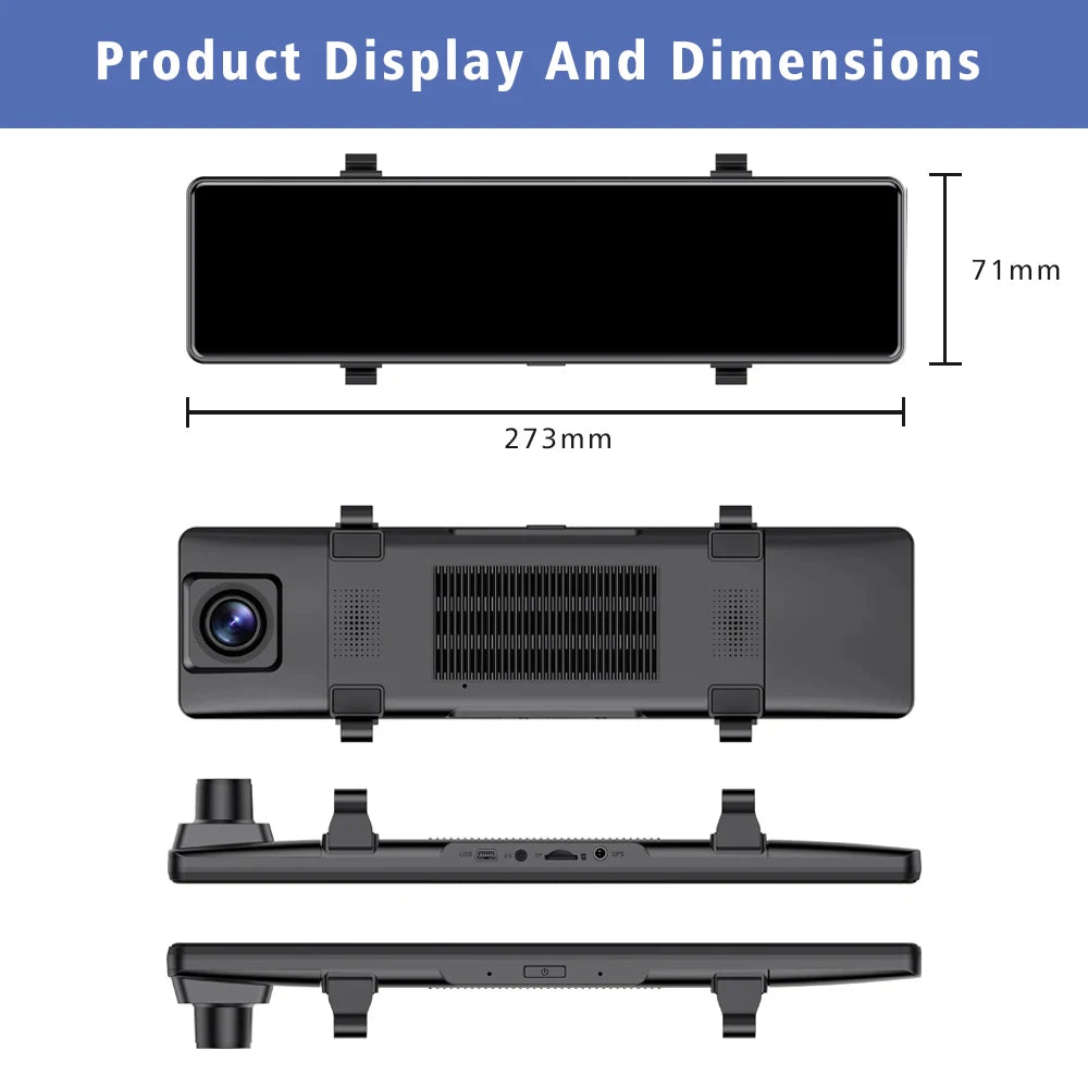 Dashcam Maxtoss 4K avec Caméra Double et Connectivité Carplay/Android Auto