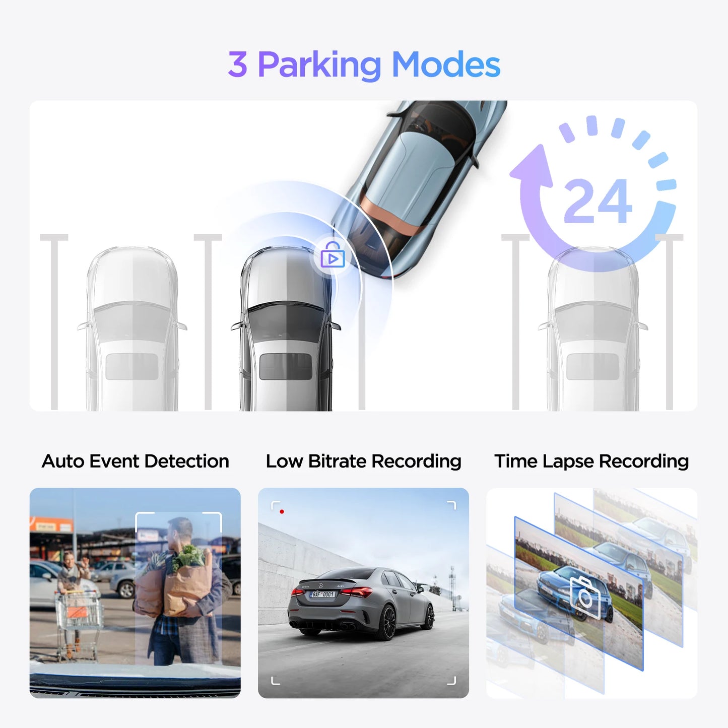 VIOFO WM1 Dash Cam 2K Quad HD avec Vision Nocturne et Mode Parking 24/7