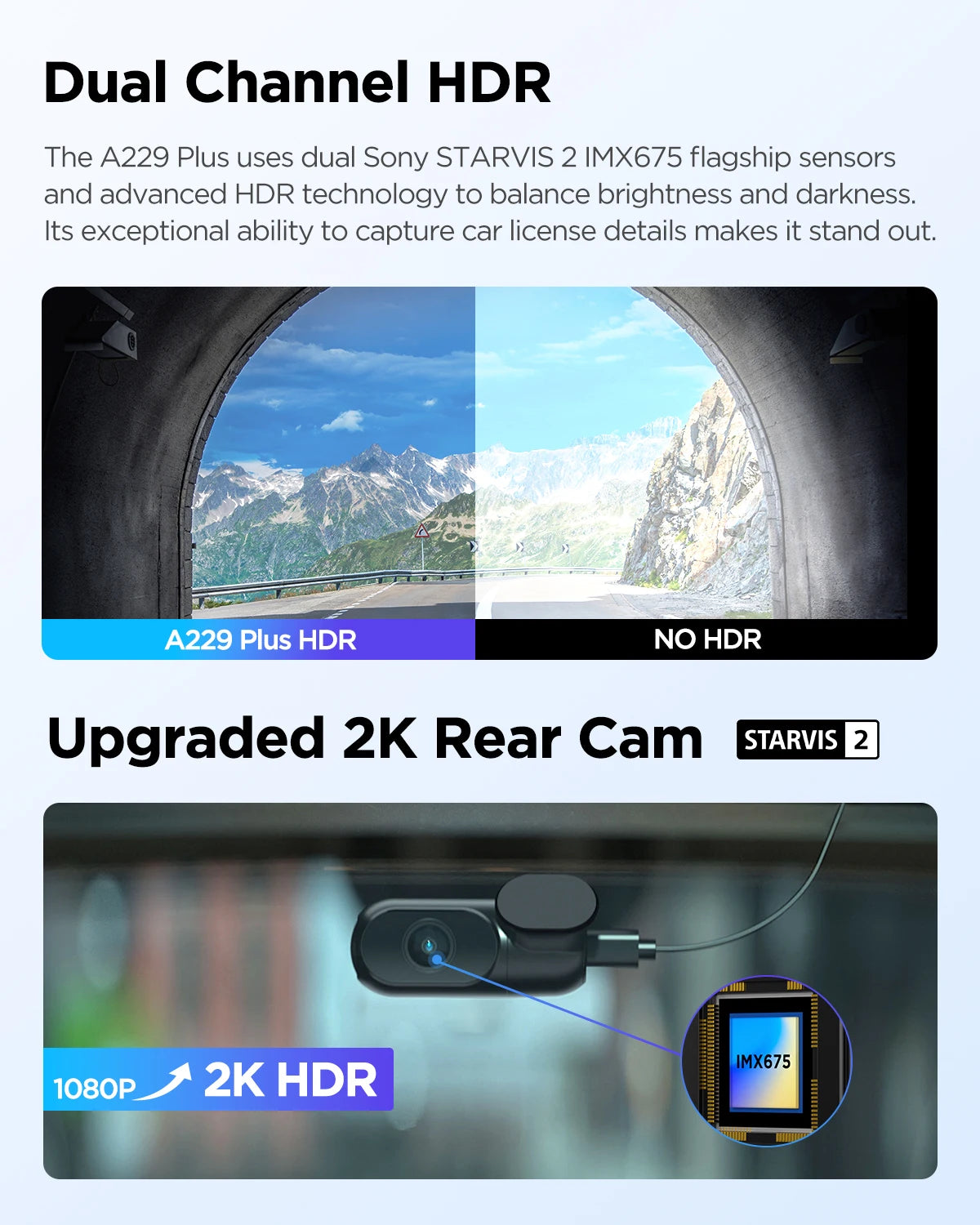 VIOFO A229 Plus Dash Cam : Enregistrement 2K HDR avec Commandes Vocales et Wi-Fi 5GHz