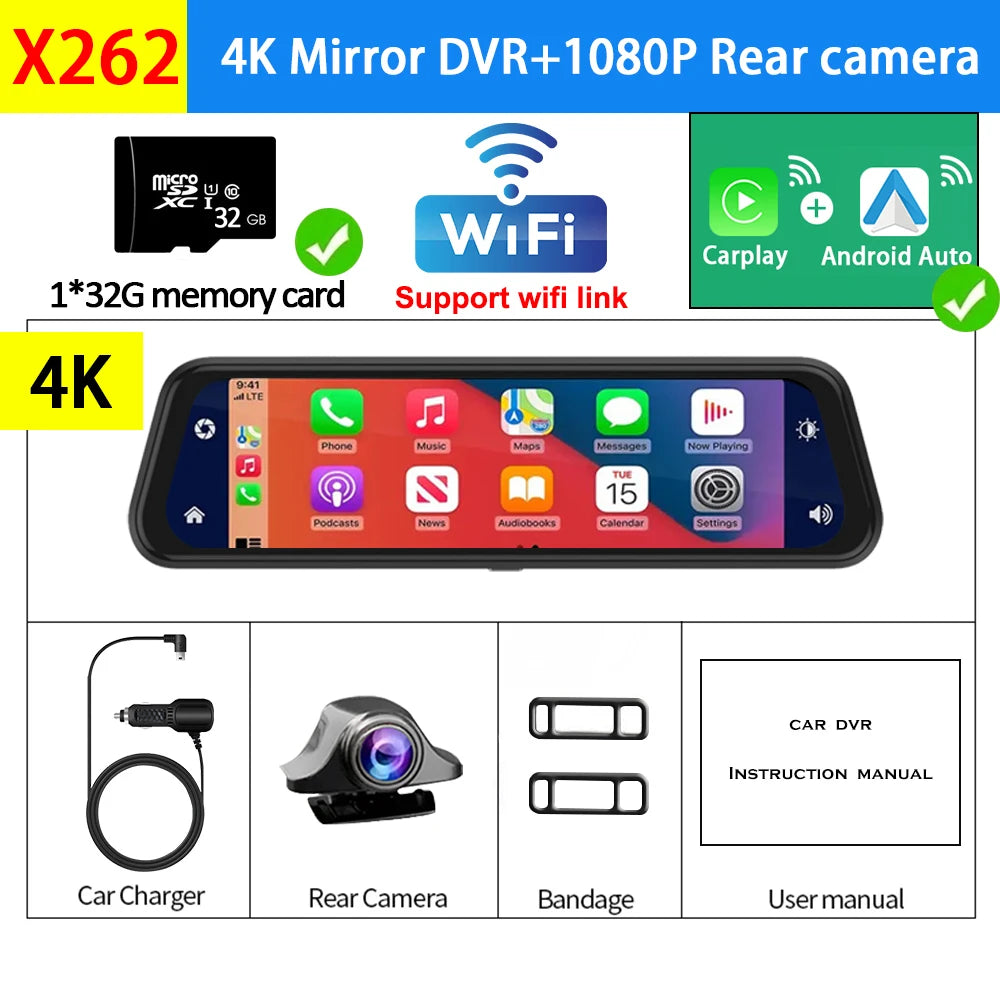 dashcam 4K CarPlay variante avec carte mémoire 32 Go - Drive Live