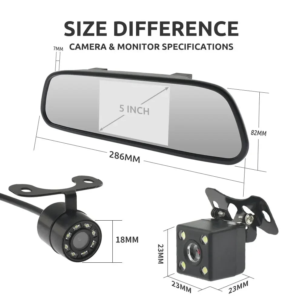 KTYDKP avec Moniteur Rétroviseur 5" : Sécurité et Confort de Stationnement