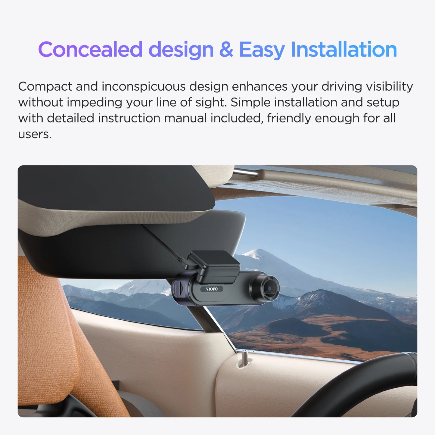 VIOFO WM1 Dash Cam 2K Quad HD avec Vision Nocturne et Mode Parking 24/7