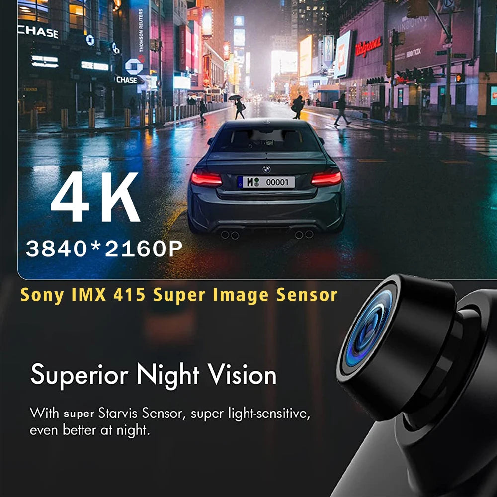 revoir fiche produit!Dashcam Mirror 4K Ultra HD USEEBEE avec CarPlay et Android Auto