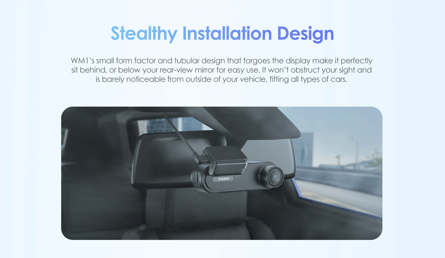 VIOFO WM1 Dash Cam 2K Quad HD avec Vision Nocturne et Mode Parking 24/7