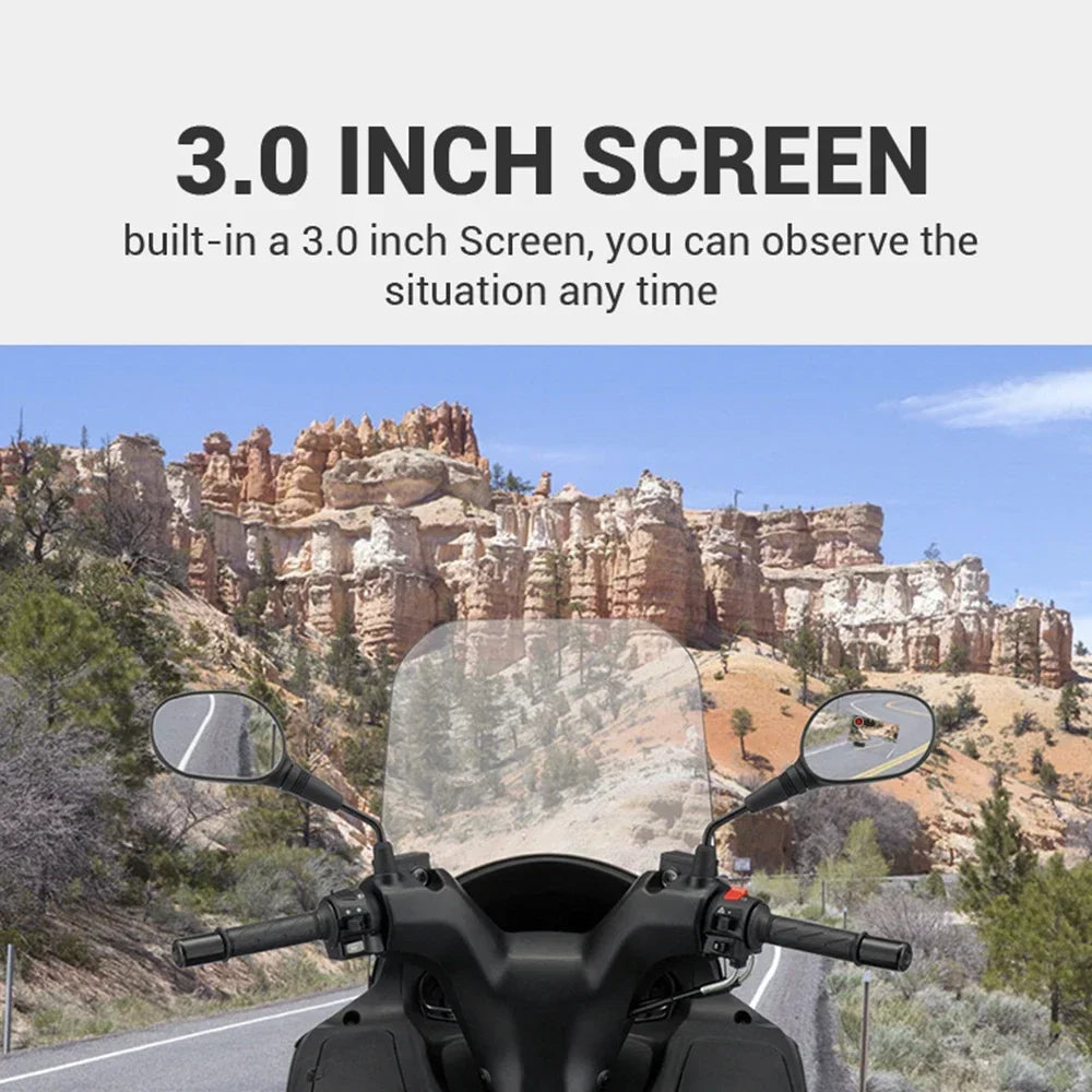 Dashcam Moto Rétroviseur 1080p