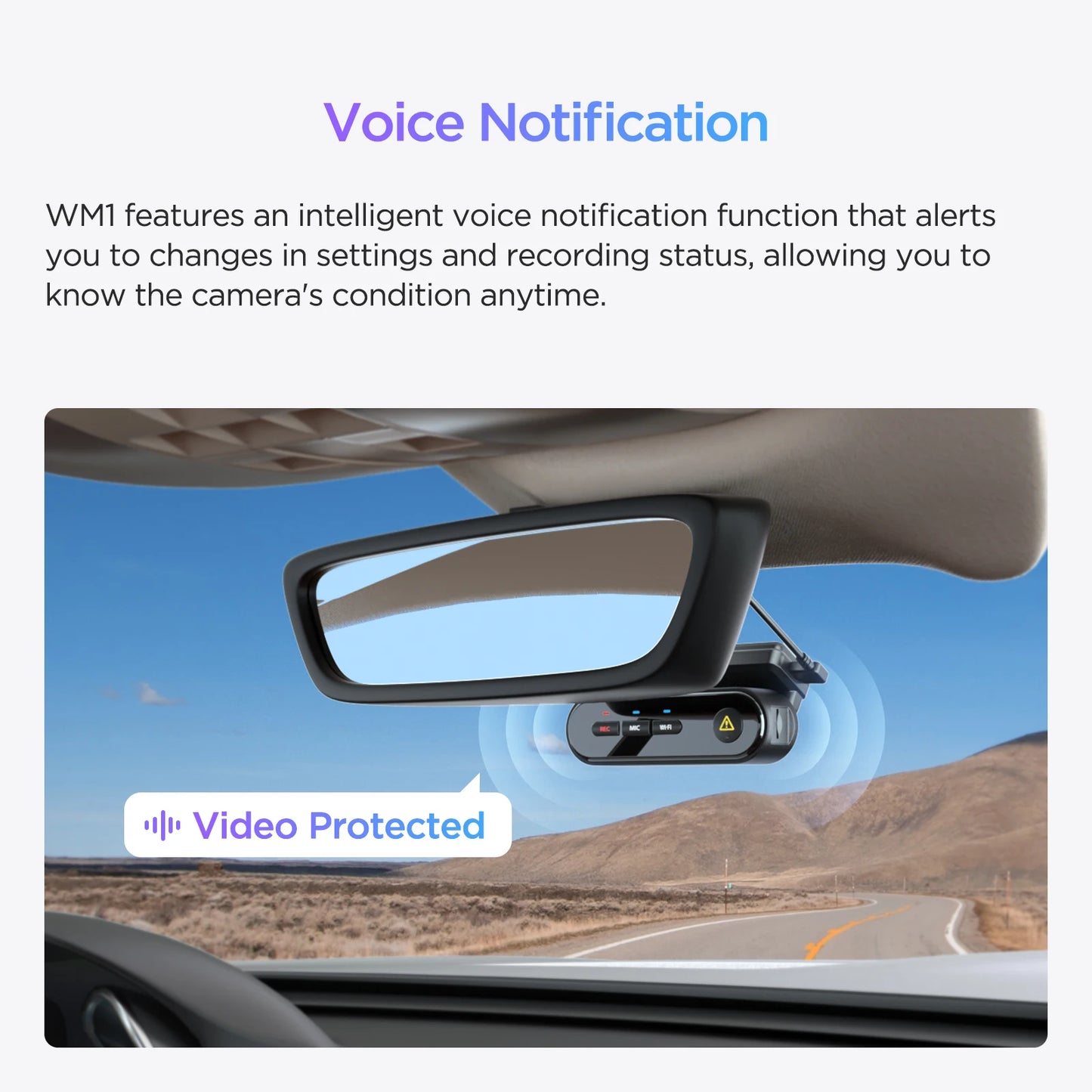 VIOFO WM1 Dash Cam 2K Quad HD avec Vision Nocturne et Mode Parking 24/7