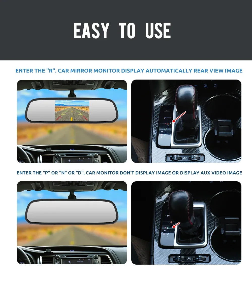 Caméra de Recul – Moniteur Rétroviseur 5"