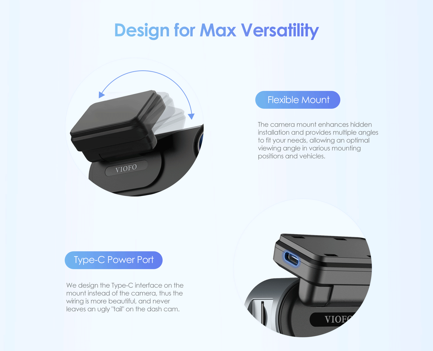 VIOFO WM1 Dash Cam 2K Quad HD avec Vision Nocturne et Mode Parking 24/7