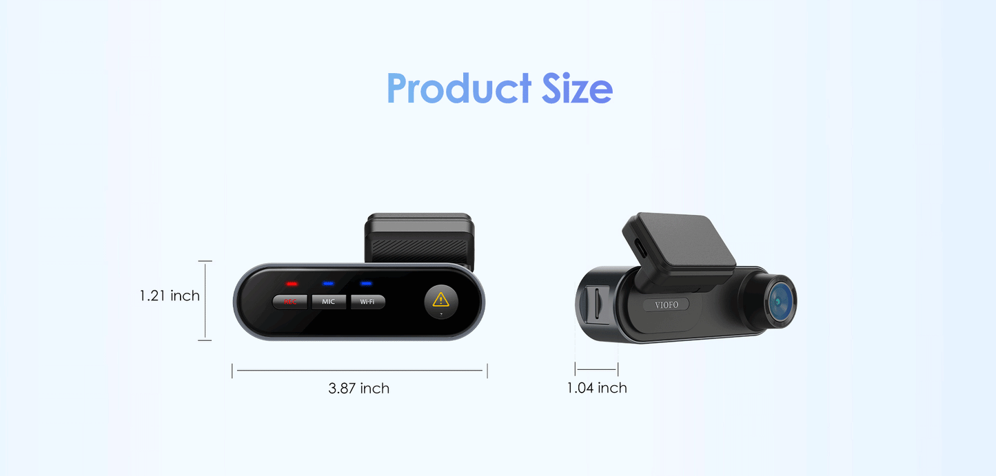VIOFO WM1 Dash Cam 2K Quad HD avec Vision Nocturne et Mode Parking 24/7