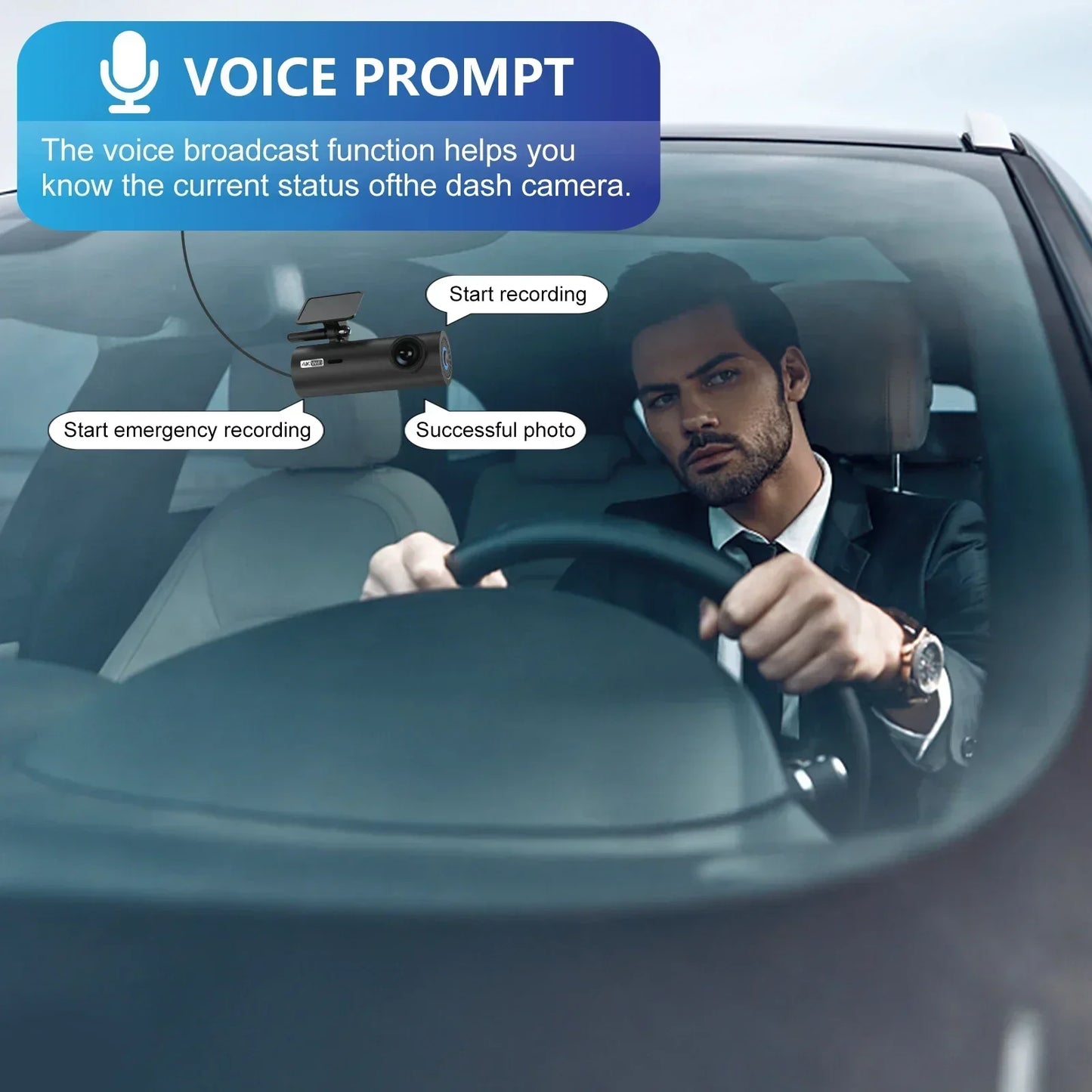 Dashcam GMA 4K avec WiFi et Vision Nocturne