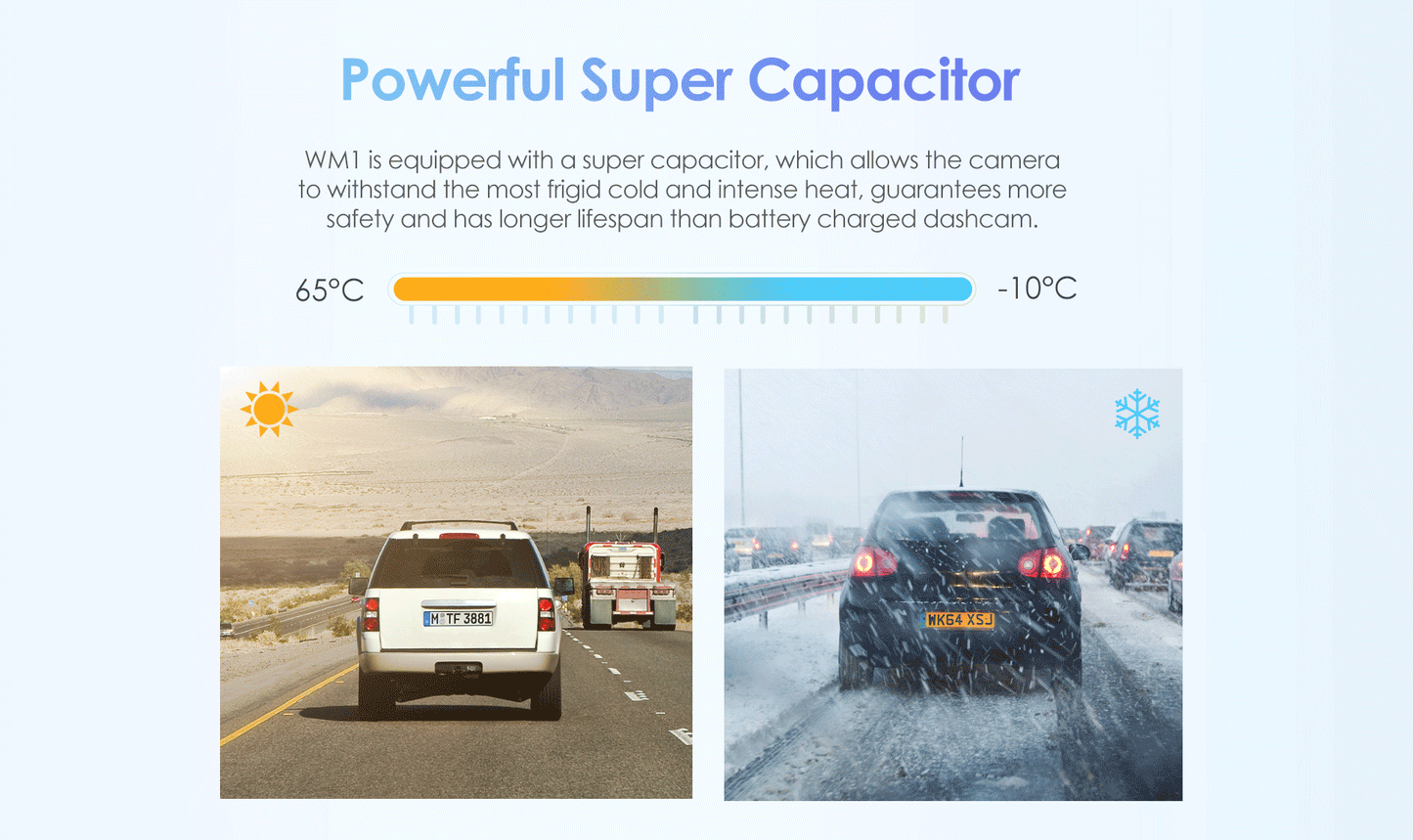 VIOFO WM1 Dash Cam 2K Quad HD avec Vision Nocturne et Mode Parking 24/7