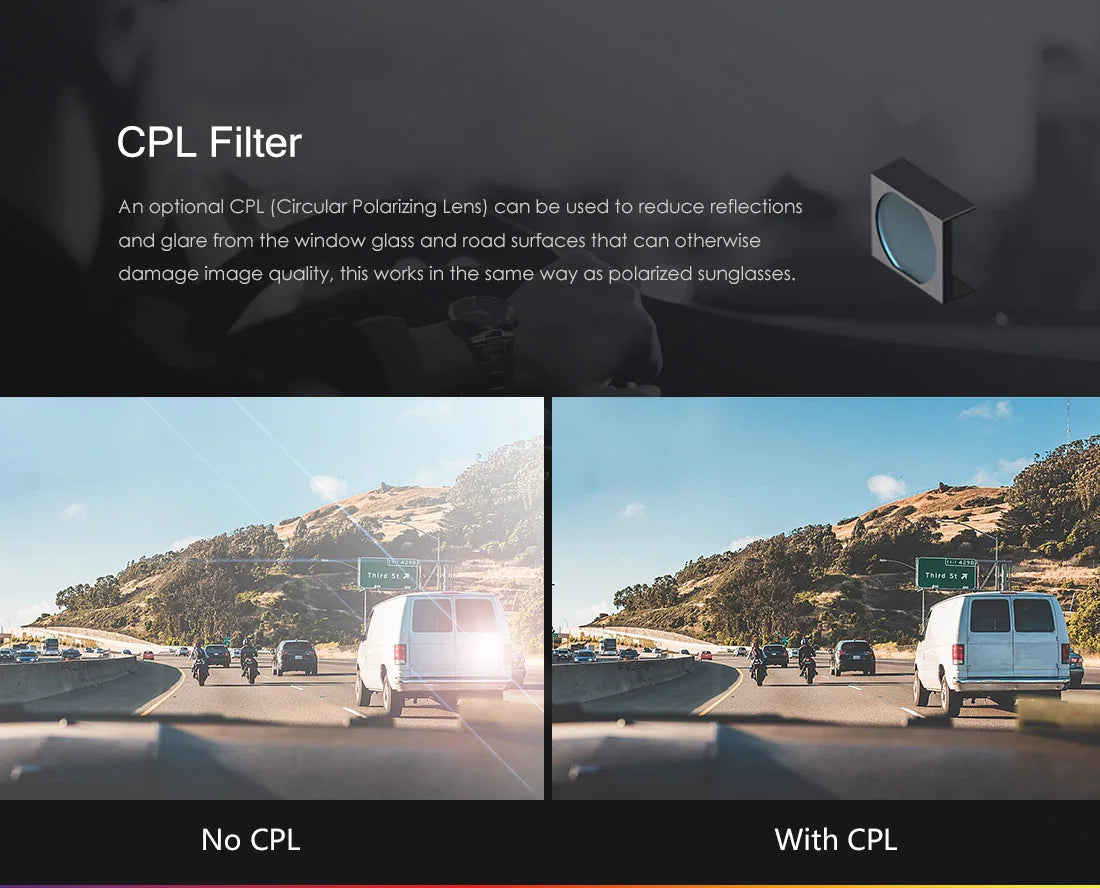 VIOP-2C : Dash Cam 2K avec GPS, Wi-Fi et Vision Nocturne