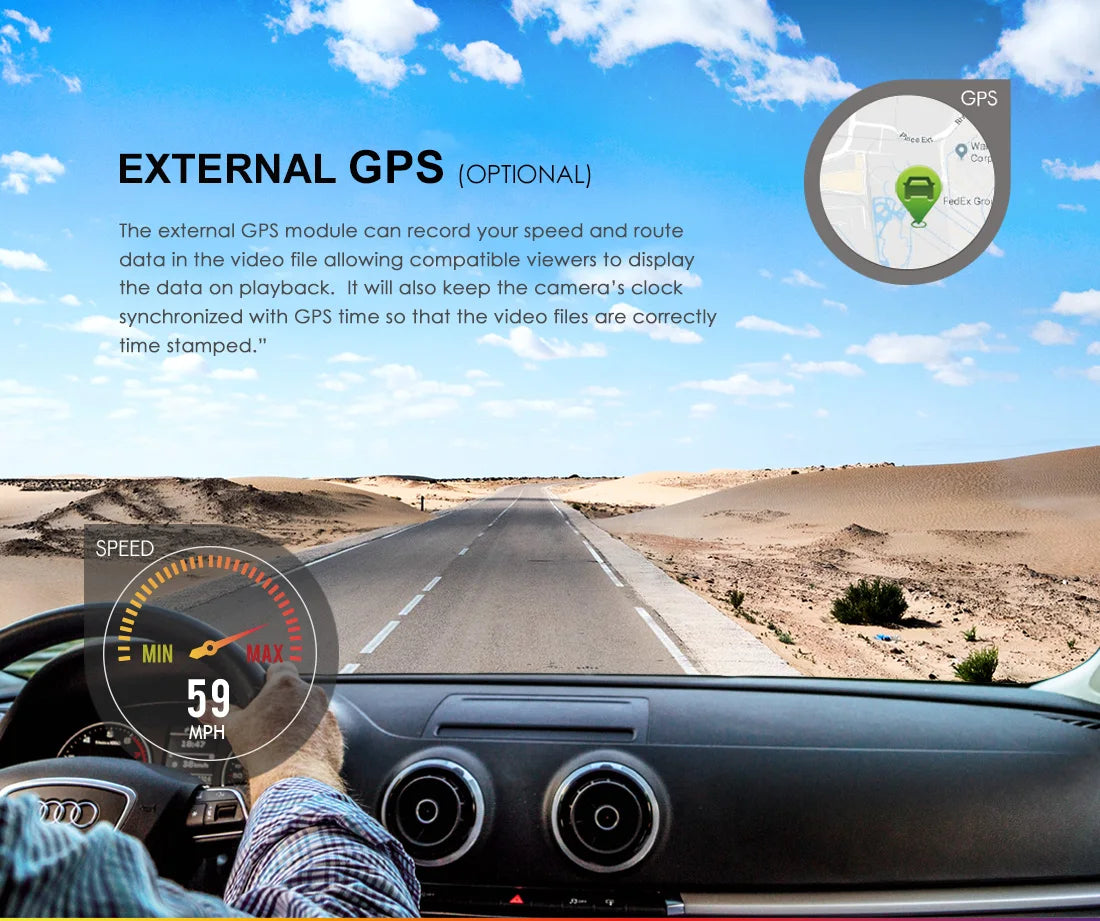 VIOP-2C : Dash Cam 2K avec GPS, Wi-Fi et Vision Nocturne