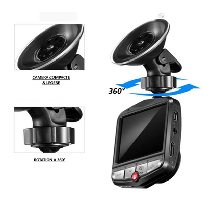 Dashcam HD 1080P avec Vision Nocturne Avancée