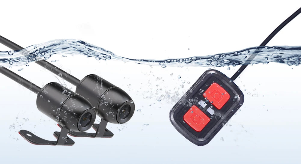 Double Dashcam Moto 1080p Wi-Fi et Vision Nocturne