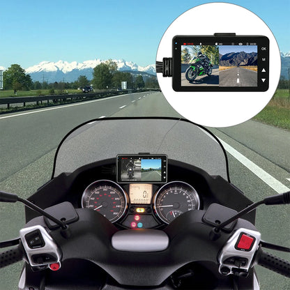 BOJECHER KY-MT18 Caméra Dash Cam pour Moto avec Enregistreur Double Piste Avant et Arrière