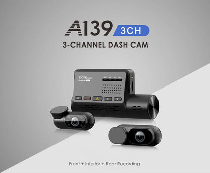 VIOFO A139 3CH : Dash Cam Triple Canal avec Vision Nocturne et Wi-Fi 5GHz