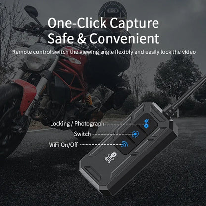 Double DashCam Moto 1080P Grand Angle Aide Parking GPS