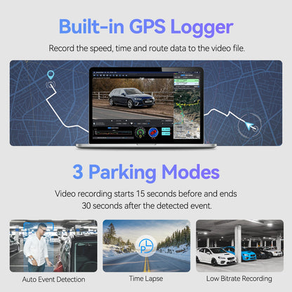 VIOFO Ultra HD 4K Dash Cam avec Vision Nocturne et GPS Intégré