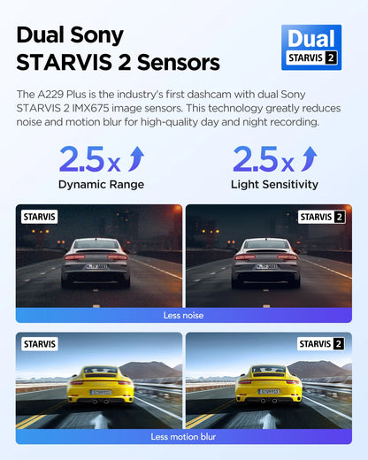 VIOFO A229 Plus Dash Cam : Enregistrement 2K HDR avec Commandes Vocales et Wi-Fi 5GHz