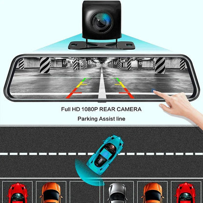 Dashcam Rétroviseur avant-arrière 4.3" Full HD