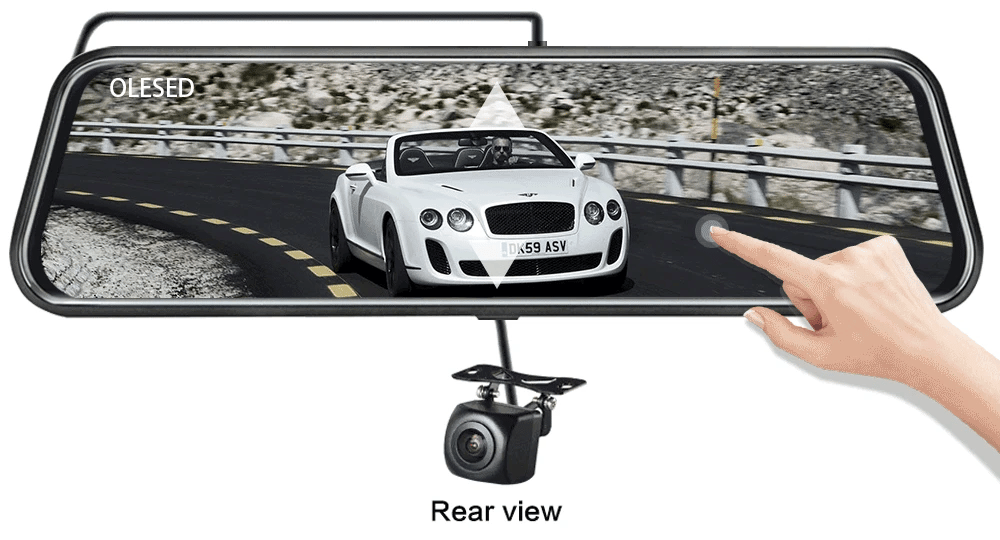 Dashcam Rétroviseur avant-arrière 4.3" Full HD