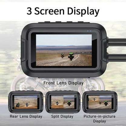KOC-2C Double Dashcam Moto avec WiFi et GPS